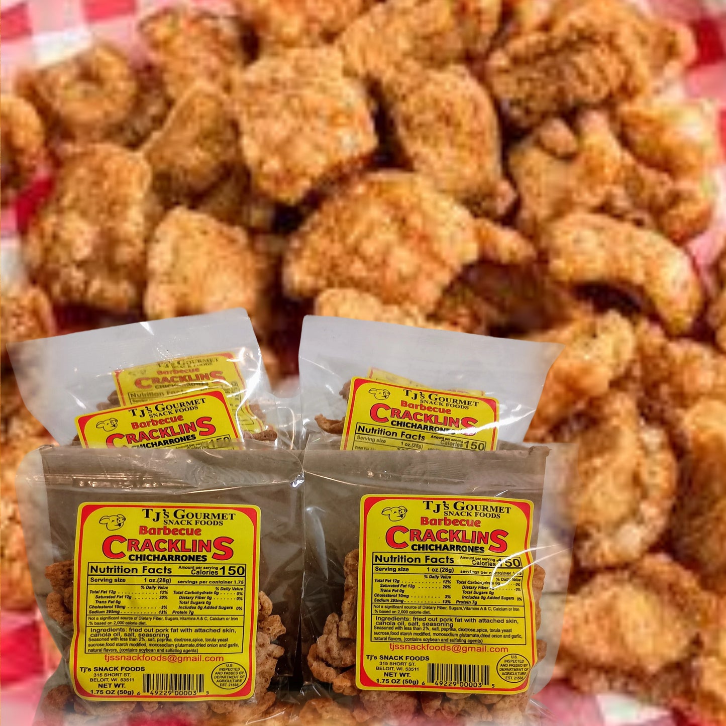 TJ's Gourmet BBQ Cracklins - Case of 12