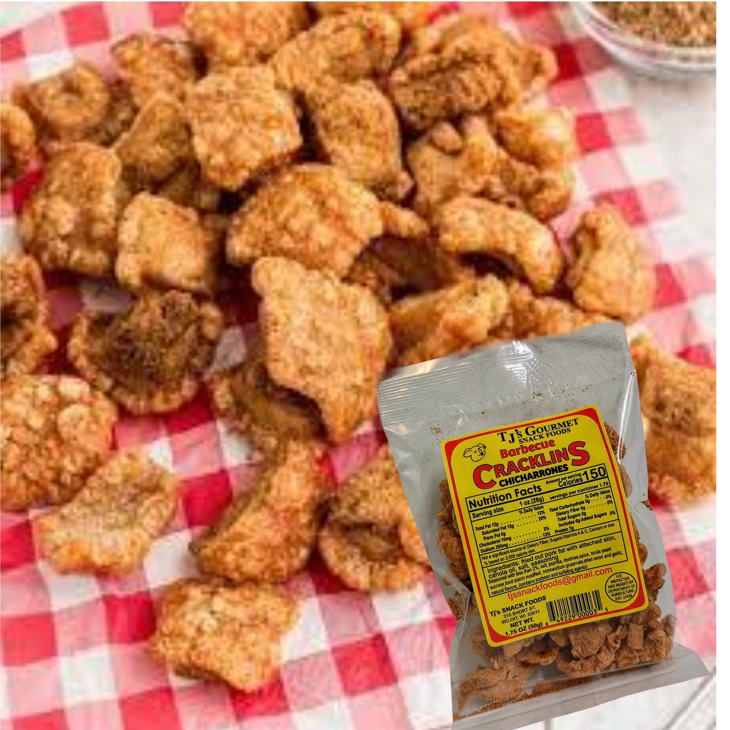 TJ's Gourmet BBQ Cracklins - Case of 12